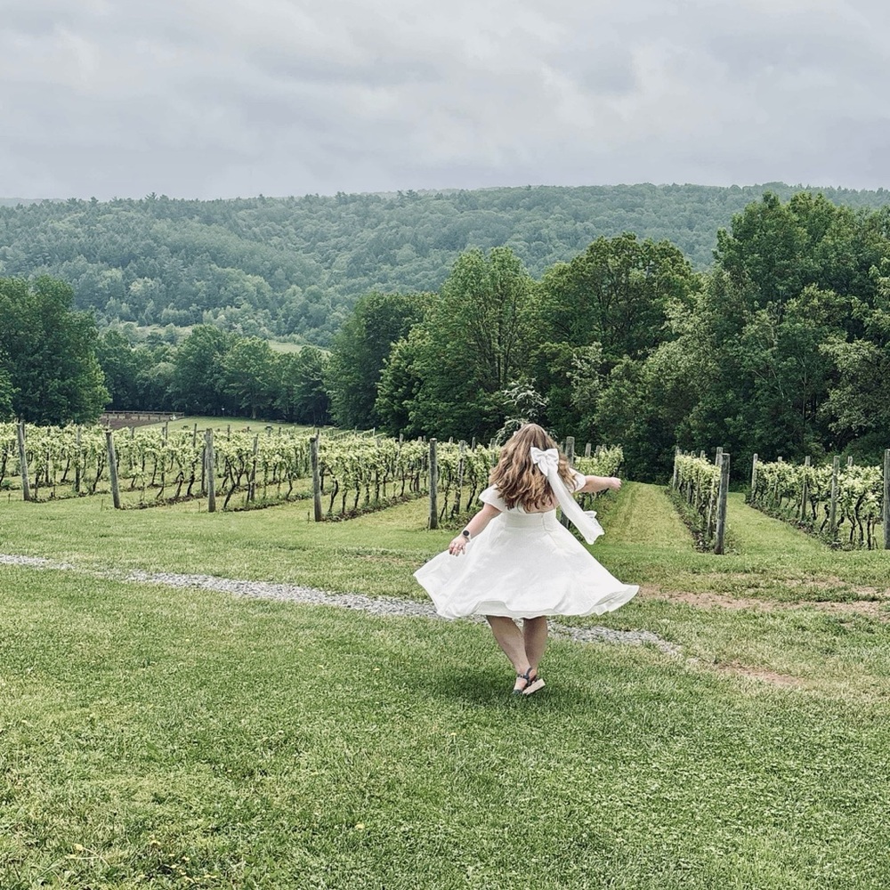 Stylish White Midi Dress - Picture 3 of 5